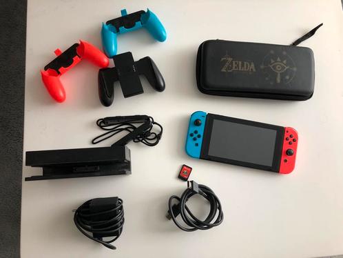 Nintendo Switch met Mario Odyssey & Zelda Tas, Spelcomputers en Games, Spelcomputers | Nintendo Switch, Gebruikt, Switch Original