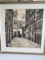 0087 fraaie tekening van het vuile weespad amsterdam ., Antiek en Kunst, Kunst | Tekeningen en Foto's, Verzenden