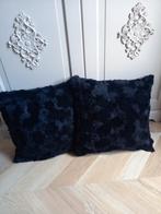 Kussen 2x zwart bont nieuw, Huis en Inrichting, Woonaccessoires | Kussens, Ophalen of Verzenden, Nieuw, Zwart, Vierkant