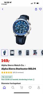 Alpha Sierra Starbuster Herenhorloge, Sieraden, Tassen en Uiterlijk, Horloges | Heren, Leer, Staal, Polshorloge, Zo goed als nieuw