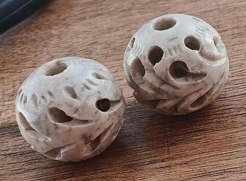 DB20 Kralen speksteen handgesneden 25x25x23mm, grootgat, Hobby en Vrije tijd, Kralen en Sieraden maken, Nieuw, Kraal, Verzenden
