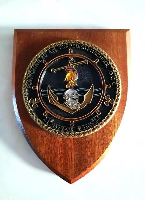Pontonniers en Torpedistenschool GOC wapenschild, Verzamelen, Militaria | Algemeen, Landmacht, Overige typen, Nederland, Ophalen