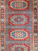 Vintage oosters Bouchara vloerkleed red viscose 62x122cm, 100 tot 150 cm, Oosters Persian oriental vintage hype, Onbekend, Zo goed als nieuw