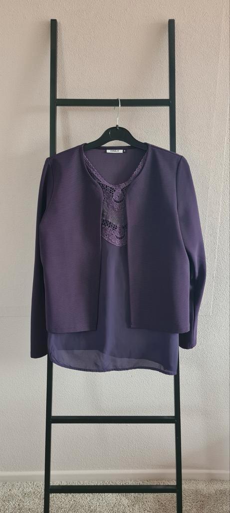 Only Blazer en top paars, Kleding | Dames, Overige Dameskleding, Zo goed als nieuw, Ophalen of Verzenden