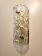 Vintage wandlamp in ijsglas van Carl Fagerlund voor Orrefors, Gebruikt, Ophalen of Verzenden, Glas, Nvt