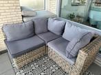 Grijs / bruin Lounge hoekbank voor balkon  of tuin, Ophalen, Gebruikt, 3 zitplaatsen, Loungeset