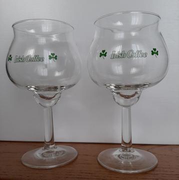 Irish Coffee glas op voet (2x). Afmeting Ø 8,5x15 cm.  beschikbaar voor biedingen