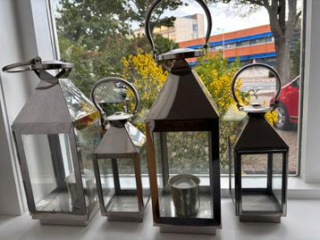 4 Metalen Lantaarns Set beschikbaar voor biedingen