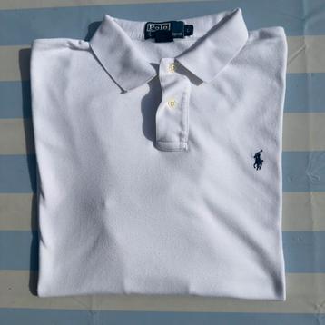Witte Polo Ralph Lauren – Maat L – Vintage – 100% Katoen beschikbaar voor biedingen