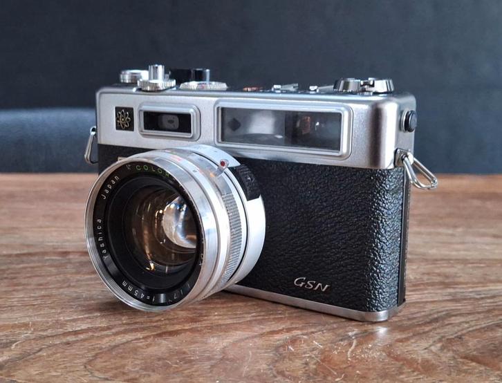 vintage oude analoge Yashica Electro 35 foto-camera met lens, Audio, Tv en Foto, Fotocamera's Analoog, Gebruikt, Spiegelreflex