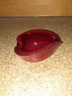 Vintage Rode Glazen Asbak / Schaal - 13cm, Antiek en Kunst, Ophalen of Verzenden