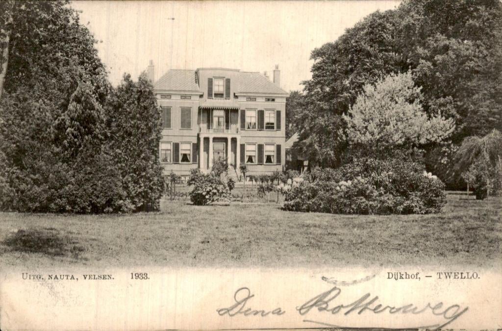 Dijkhof- Twello, Verzamelen, Ansichtkaarten | Nederland, Gelopen, Gelderland, Voor 1920, Ophalen of Verzenden