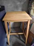 Hoge Houten tafel met stoelen, Ophalen, Gebruikt, 90 cm of meer, Hout