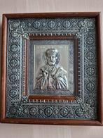 Oude Grieks Orthodoxe Icoon - Heilige Nicolaas, Ophalen of Verzenden, Gebruikt, Beeld(je), Christendom | Katholiek