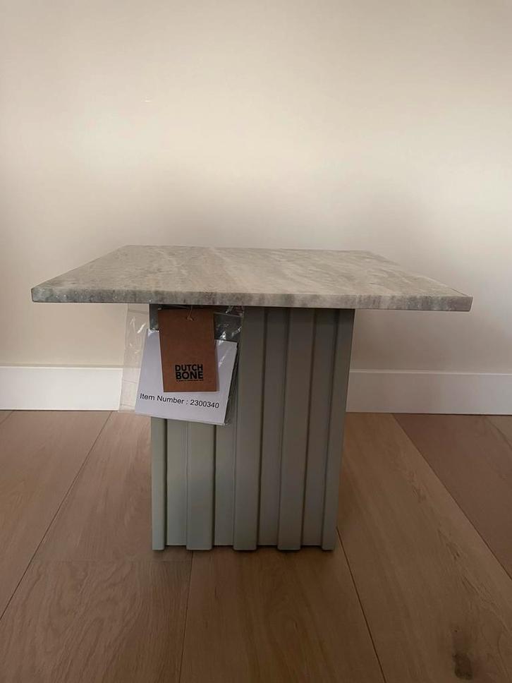 Dutchbone marmeren salontafel 40x40 cm - NIEUW, Huis en Inrichting, Tafels | Salontafels, Nieuw, Minder dan 50 cm, Minder dan 50 cm