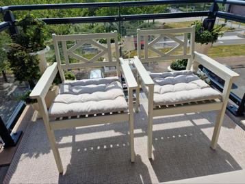 tuinstoel balkon serre tuinkamer stoel chair creme beige beschikbaar voor biedingen