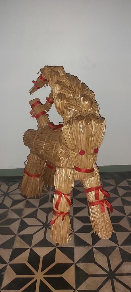 Scandinavische Strobok - Groot Decoratie Paard, Huis en Inrichting, Woonaccessoires | Overige, Ophalen of Verzenden