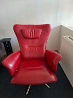 Montel draaifauteuil leer, Huis en Inrichting, Ophalen, Gebruikt, 50 tot 75 cm, Leer