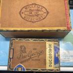 2 Houten sigaren kisten Duc George + Willem 2 Uitschot Nr.33, Ophalen of Verzenden, Gebruikt, Tabaksdoos of Verpakking