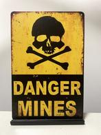 Danger Mines metalen bord (Old Look), Verzamelen, Militaria | Algemeen, Amerika, Overige typen, Ophalen of Verzenden, Landmacht