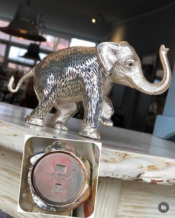 Olifant beeldje Christofle Lumière d’argent verzilverd beschikbaar voor biedingen
