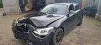 BMW 116i F20, Auto diversen, Schadeauto's, Ophalen, Zwart, Handgeschakeld, Benzine