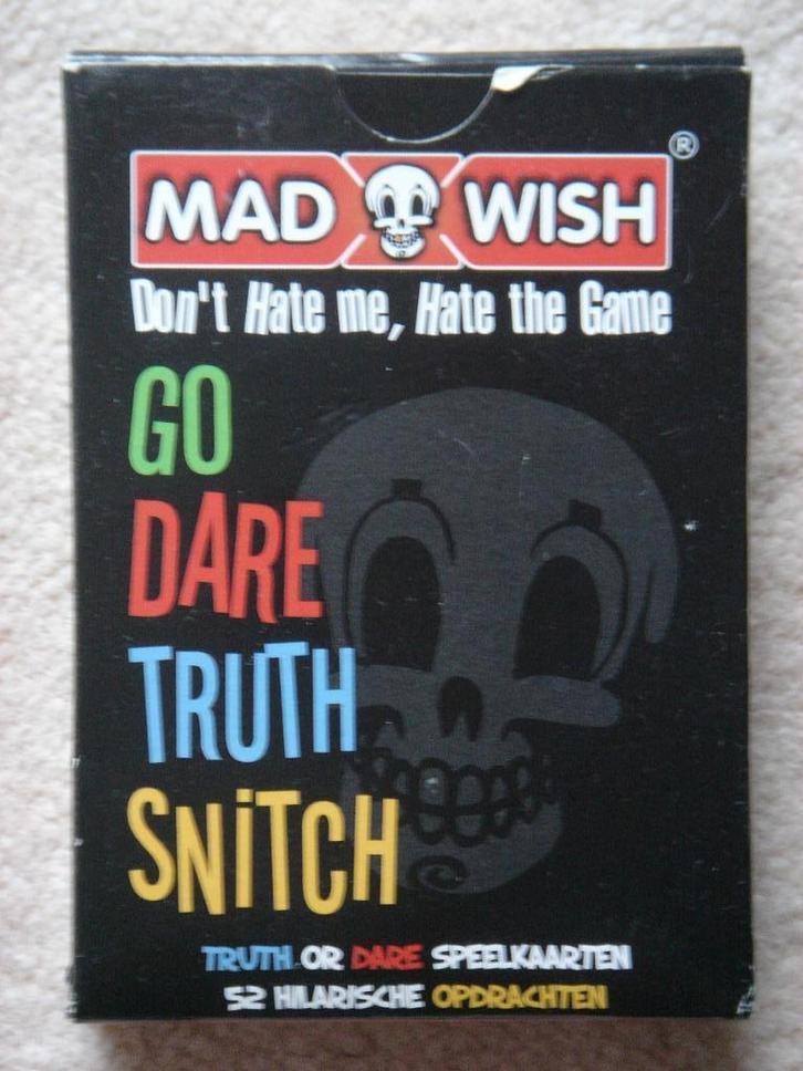 LEUK: Mad Wish: Truth or Dare speelkaarten - DRANKSPEL 18+, Hobby en Vrije tijd, Gezelschapsspellen | Kaartspellen, Gebruikt, Een of twee spelers