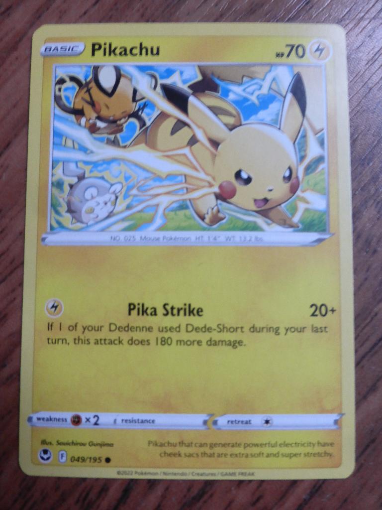 Pikachu 049/195 (PE), Ophalen of Verzenden, Zo goed als nieuw, Losse kaart