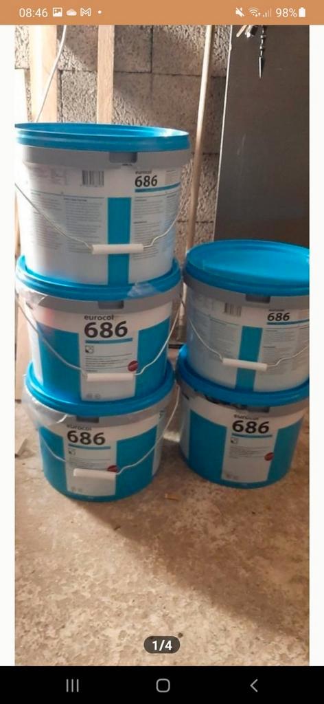 Eurocol 686 - Tegellijm te koop!, Doe-het-zelf en Verbouw, Verf, Beits en Lak, Nieuw, 15 tot 20 liter, Ophalen