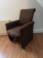 Comfortabele 4 bruine stoelen, Huis en Inrichting, Fauteuils, Ophalen, Gebruikt, Minder dan 75 cm, Stof