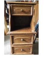 Eiken nachtkastje of telefoonkastje (WOME00244), Antiek en Kunst, Ophalen