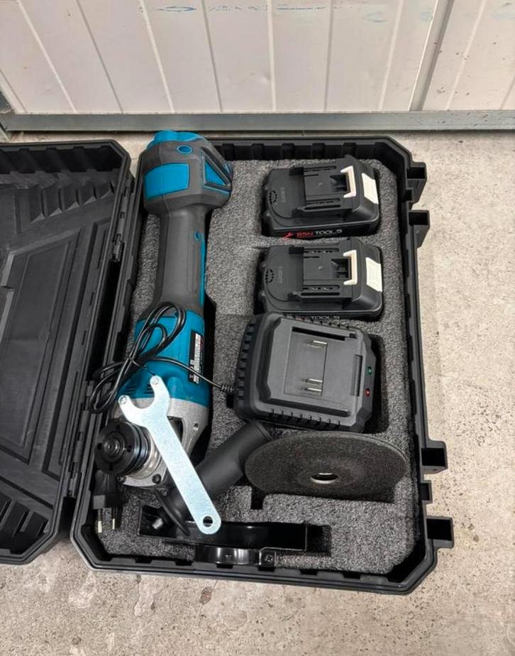 Nieuwe Accu Haakse Slijper 125mm - Compleet in Koffer, Doe-het-zelf en Verbouw, Gereedschap | Handgereedschap, Ophalen of Verzenden