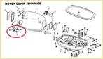 316171 Gebruikte motorkapsluiting 20 Johnson/Evinrude € 5,00, Watersport en Boten, Accessoires en Onderhoud, Ophalen of Verzenden