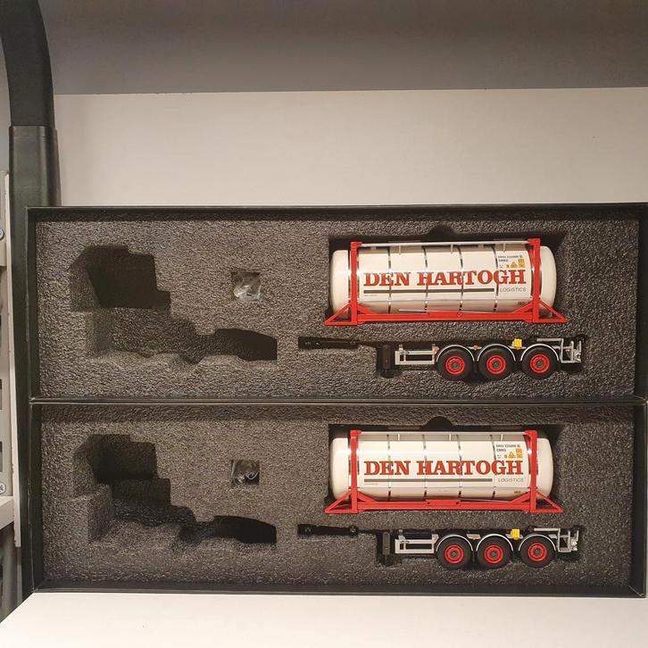 wsi losse container trailers Den Hartogh nieuw in doos, Hobby en Vrije tijd, Modelauto's | 1:50, Nieuw, Bus of Vrachtwagen, Wsi