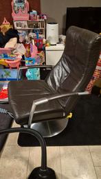 Topform Lederen Draaifauteuil, Huis en Inrichting, Fauteuils, Ophalen, Gebruikt, Minder dan 75 cm, Metaal