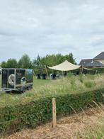 Te koop: Stretchtent doek 10x10,5 meter, chino/zand, Tuin en Terras, Ophalen, Nieuw, Minder dan 5 meter