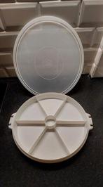 Tupperware taart/hapjesdoos met indeling, Huis en Inrichting, Keuken | Tupperware, Ophalen of Verzenden, Gebruikt, Crème, Schaal