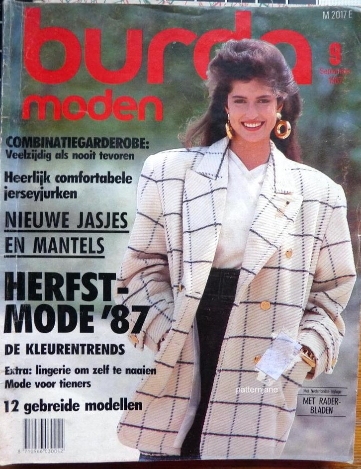 2 X BURDA uit 1987 - mooie jaren 80 mode ( nr. 8 En 9), Hobby en Vrije tijd, Kledingpatronen, Gebruikt, Overige typen, Vrouw, Burda