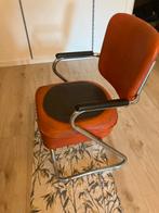 Vintage Paul Schuitema Stoel Oranje/Zwart Fana, Ophalen, Gebruikt, Overige kleuren, Metaal