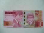 887. Indonesia, 100.000 rupiah 2016 UNC Soekarno-Hatta., Postzegels en Munten, Bankbiljetten | Azië, Los biljet, Zuidoost-Azië