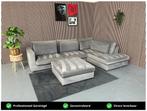 GRATIS LEVERING Hoekbank Velvet Grijs 330x220 REFURBISHED