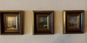 Drieluik Schilderijen van A. Schouten beschikbaar voor biedingen