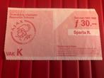 ⚽ Ticket Ajax - Sparta 1991/1992 ⚽, Ophalen of Verzenden, Zo goed als nieuw, Ajax, Overige typen