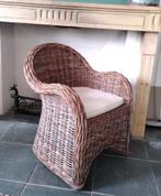 Rieten stoel, Ophalen, Zo goed als nieuw, Bruin, Eén