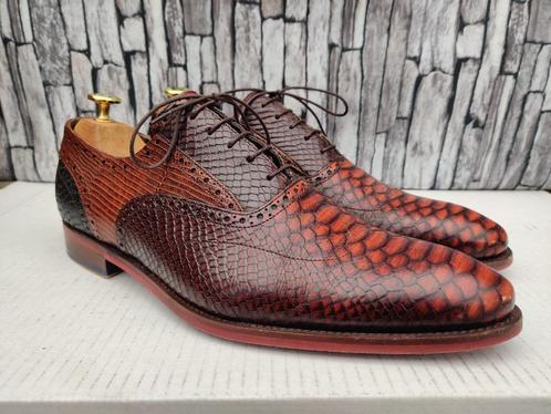 Floris van Bommel rood/bruine herenschoenen - Maat 42,5, Kleding | Heren, Schoenen, Zo goed als nieuw, Veterschoenen, Overige kleuren