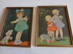 Prachtige vintage schilderijen, Minder dan 50 cm, Ophalen of Verzenden, Zo goed als nieuw, Schilderij