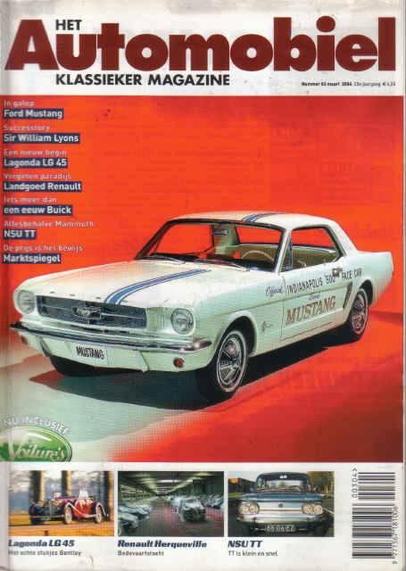 Automobiel 3 2004 : NSU TT - Ford Mustang Fastback - Buick, Boeken, Auto's | Folders en Tijdschriften, Gelezen, Algemeen, Ophalen of Verzenden