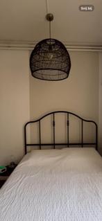 Hanglamp zwart van rotan, Huis en Inrichting, Lampen | Hanglampen, Ophalen, Zo goed als nieuw, Overige materialen, Minder dan 50 cm