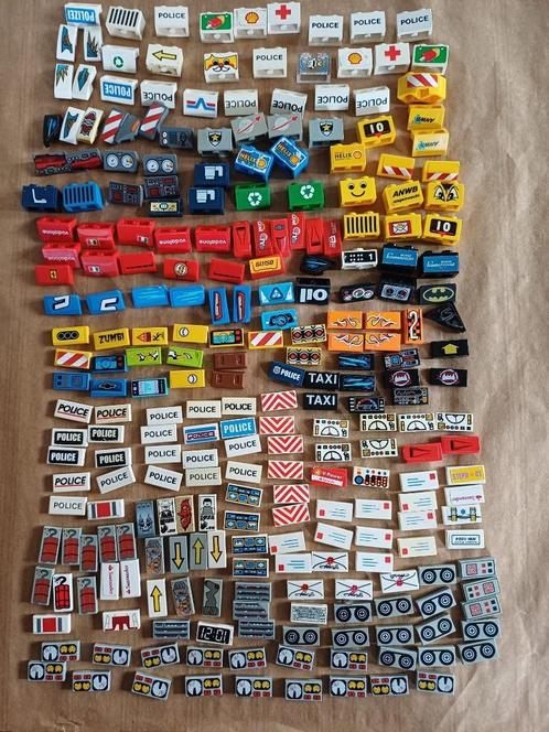 Lego 1x2 steentjes met afbeeldingen, Kinderen en Baby's, Speelgoed | Duplo en Lego, Gebruikt, Lego, Losse stenen, Ophalen of Verzenden