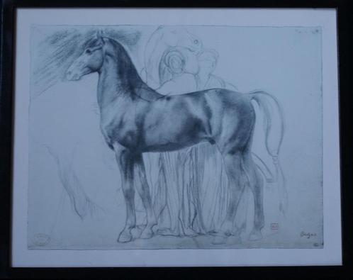Edgar Degas print, study of figures with a horse, Antiek en Kunst, Kunst | Schilderijen | Modern, Ophalen of Verzenden